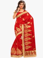 Xclusive Chhabra Red Embroidered Saree