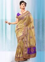 Xclusive Chhabra Yellow Embroidered Saree