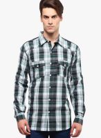 Yepme Green Check Regular Fit Casual Shirt