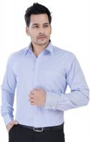 Alanti Men's Solid Formal Blue Shirt