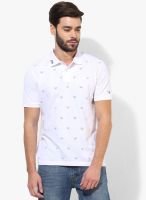 Allen Solly White Printed Polo T-Shirt