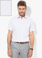 Arrow Blue Checked Regular Fit Formal Shirt