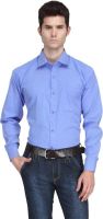 Ausy Men's Solid Formal Blue Shirt