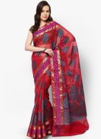 Avishi Silk Blend Red Saree
