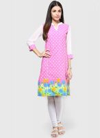 Ayaany Pink Printed Kurta