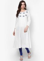 Bhama Couture White Solid Kurtis