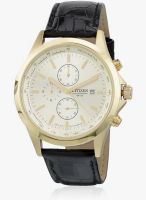 CITIZEN An3512-03P Black/Golden Chronograph Watch