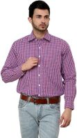 Cotton County Men's Checkered Formal Red Shirt
