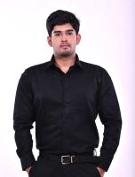 Dennison Men's Solid Formal Black Shirt