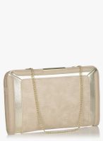 Dorothy Perkins Beige Panel Structured Clutch