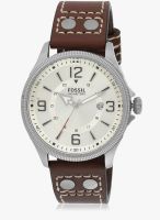 Fossil Recruiter Fs4936i Brown/Silver Analog Watch
