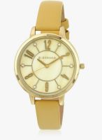 Giordano A2022-04 Yellow/Golden Analog Watch