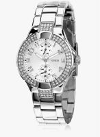 Guess W12638L1 Silver/White Analog Watch