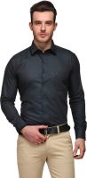 Hancock Men's Solid Formal Green Shirt