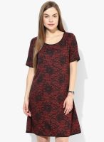 I Know Red Printed Shift Dress