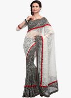 Inddus Black Printed Saree