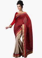 Inddus Multicoloured Embroidered Saree