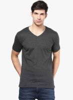 Izinc Dark Grey V Neck T-Shirt