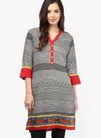 Jaipur Kurti Black Printed Kurtis