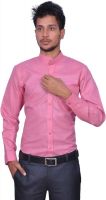 LEAF Men's Solid Formal Pink Shirt