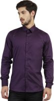 Marcello And Ferri Men's Solid Formal Purple Shirt
