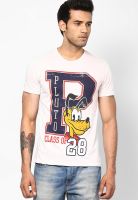 Mickey & Friends Pink Printed Round Neck T-Shirts