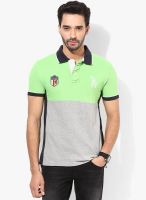 Monteil & Munero Green Solid Polo T-Shirts