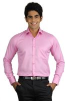 Nexq Men's Solid Formal Pink Shirt