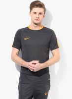Nike Flash Ss Trng Dark Grey Football Round Neck T-Shirt