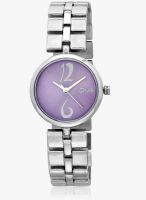 Olvin 16131-Sm02 Silver/Purple Analog Watch