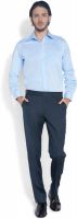 Park Avenue Men's Solid Formal Blue Shirt