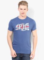 Pepe Jeans Blue Solid Round Neck T-Shirt