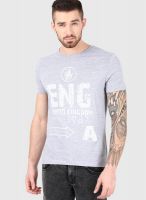 Phosphorus Grey Melange Round Neck T-Shirt