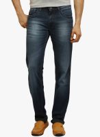 Police Washed Blue Slim Fit Jeans