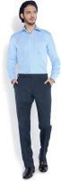 Raymond Home Men's Solid Formal Blue Shirt