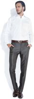 Raymond Home Men's Solid Formal White Shirt