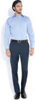 Raymond Home Men's Solid Formal Blue Shirt