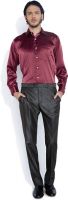 Raymond Home Men's Solid Formal Maroon Shirt