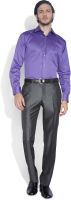 Raymond Home Men's Solid Formal Purple Shirt