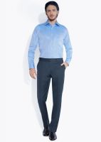 Raymond Home Men's Striped Formal Blue Shirt