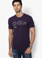 Reebok Purple Round Neck T-Shirt