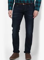 Rookies Solid Blue Slim Fit Jeans