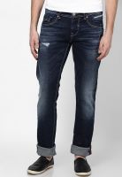 Rookies Solid Blue Slim Fit Jeans