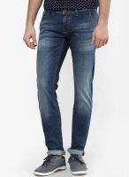 Rookies Washed Blue Slim Fit Jeans