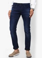 Rookies Washed Blue Slim Fit Jeans