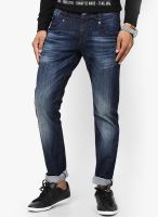 Rookies Washed Blue Slim Fit Jeans