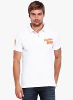 Rookies White Solid Polo T-Shirt