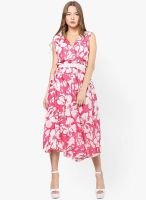 Rose Vanessa Pink Colored Printed Skater Dress