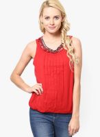 Rose Vanessa Red Embellished Blouse