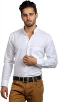 S9 Men's Self Design Formal White Shirt